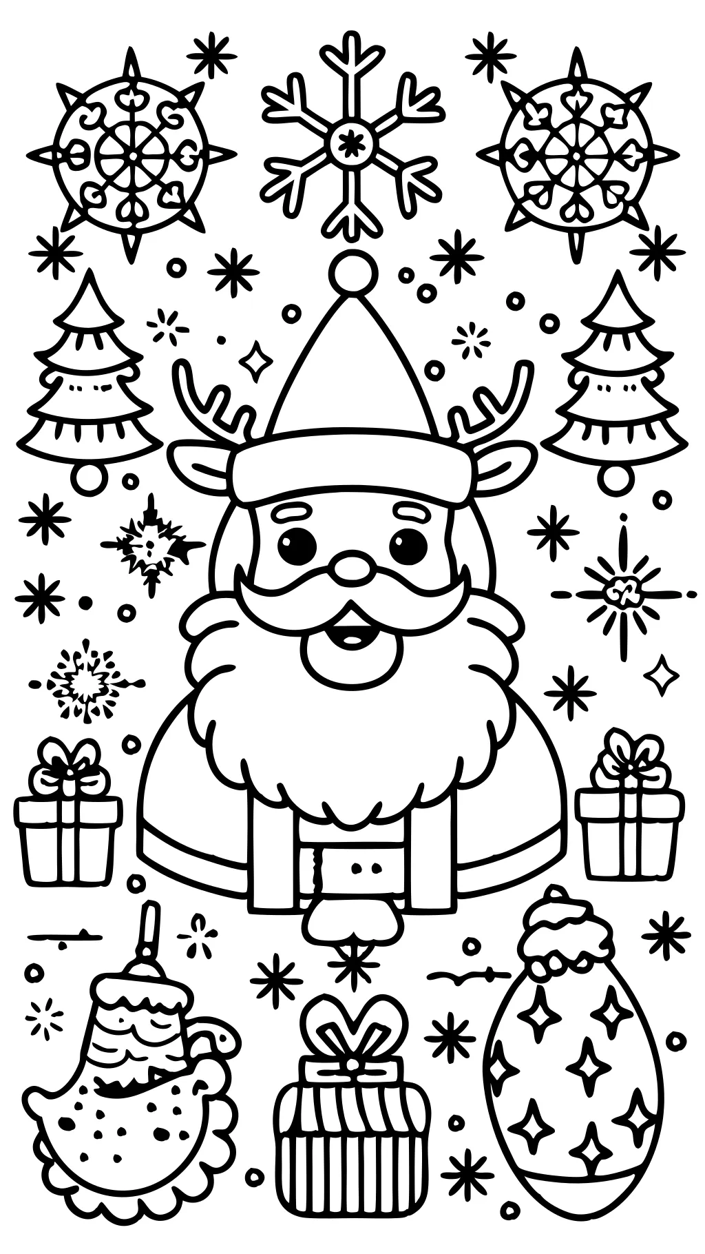 Santa para colorear para colorear de Navidad dibujos de Navidad